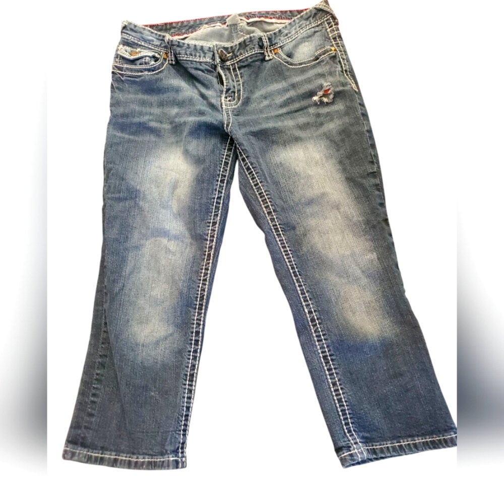 Maurices Blue Denim Capris